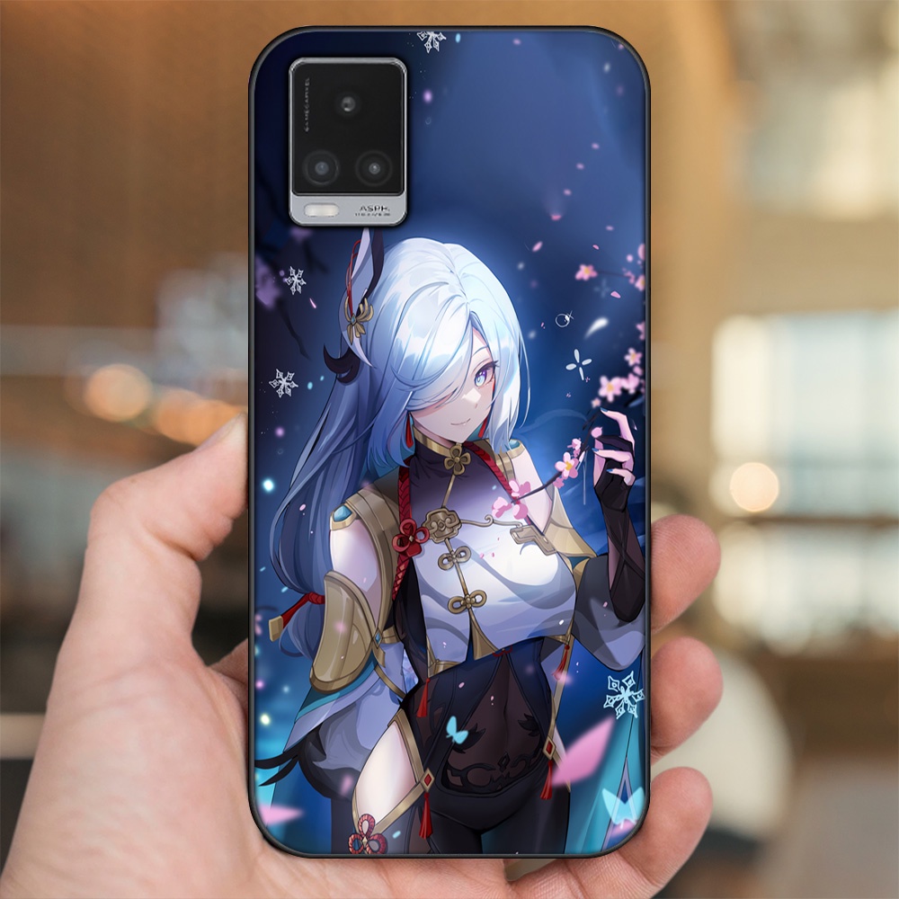 Ốp lưng Vivo V20 viền đen in hình Shenhe Genshin Impact