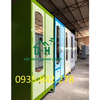 Tủ sắt 2 cánh sơn dầu giá rẻ cao cấp học sinh -sinh viên