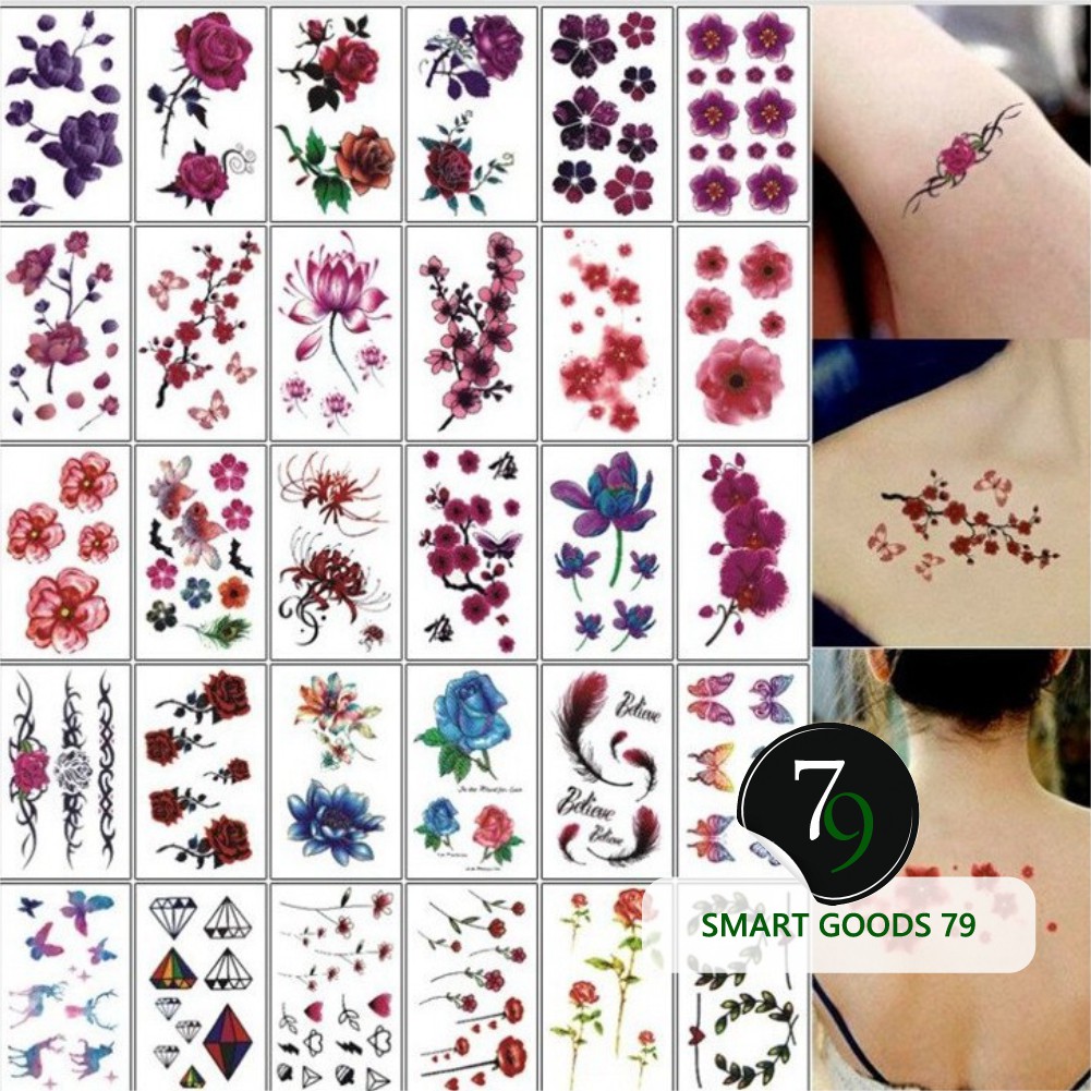 [Freeship hàng cao cấp] Bô Hình xăm mini nhỏ đẹp dán chân tay lưng tạm thời cho nam nữ xinh cute tattoo nghệ thuật