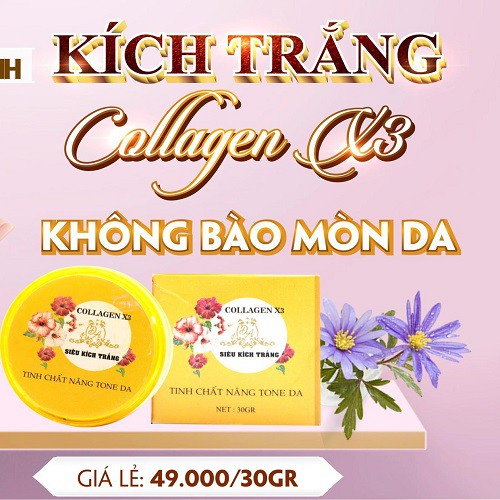 Kích Trắng Collagen X3 của Mỹ Phẩm Đông Anh là tinh chất nâng tone da, dưỡng ẩm da, giúp da mềm mịn, trắng hồng tự nhiên