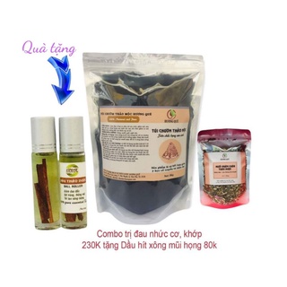 Combo Túi chườm + Muối ngâm chân thảo dược Hương Quê