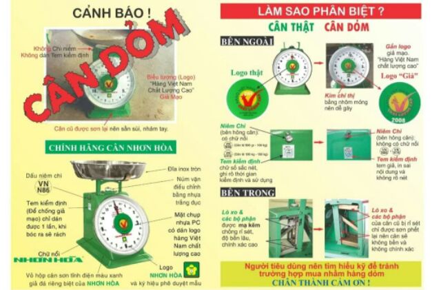 Cân đồng hồ Nhơn Hòa 100kg