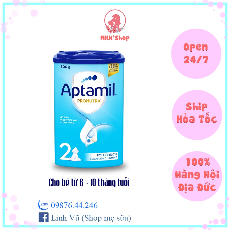 Sữa Bột APTAMIL SỐ 1,2,3 nội địa Đức  - 800g