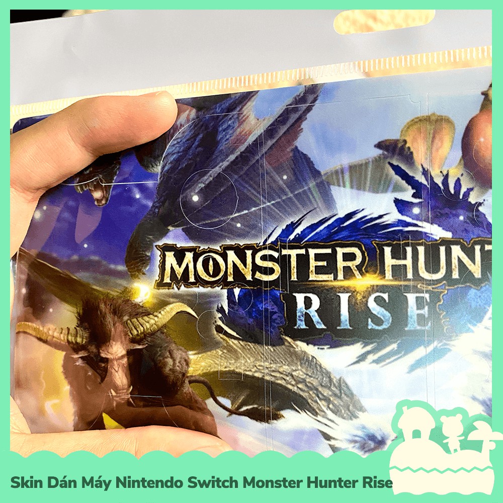 [Sẵn VN] Set Skin Decal Dán Máy Game Nintendo Switch Monster Hunter Rise