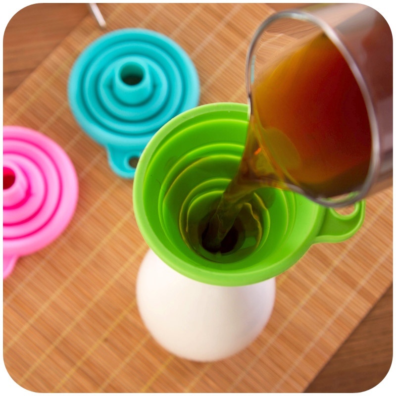 Phễu Silicone Cổ Dài Gấp Gọn Tiện Lợi Dành Cho Nhà Bếp