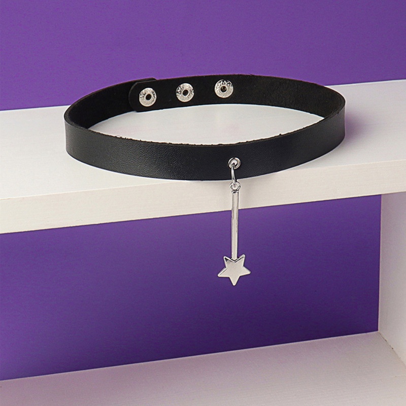 Vòng Cổ Choker Bằng Da Phong Cách Gothic Thời Trang