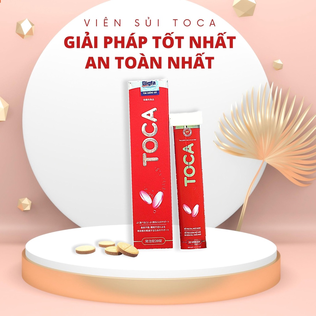 Viên Sủi TOCA Hỗ trợ tăng cân, ăn ngon, ngủ ngon - Lọ 20 viên (*73Shop)