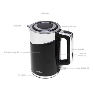 Ấm Siêu Tốc Delites ST17DB01 1.7 lít