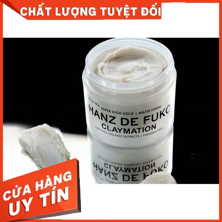 [ CHÍNH HÃNG ] Sáp Vuốt Tóc Nam Hanz de fuko Claymation 56g ( cho tóc dầy và khô )