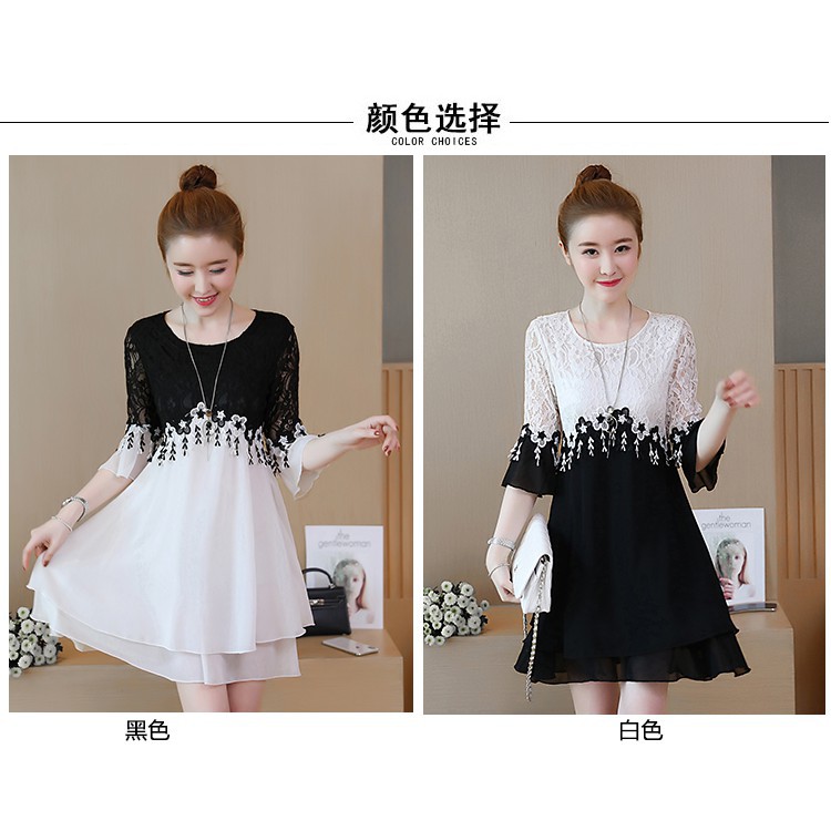 【Big Size Quảng Châu】 Đầm suông big size quảng châu D1072