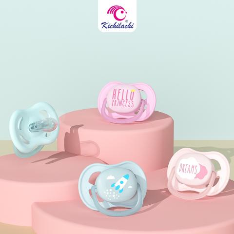 Ti giả silicone KICHILACHI ultra air, ultra night không BPA, không vật liệu độc hại cho trẻ sơ sinh ( 0-6m ) và chống hô
