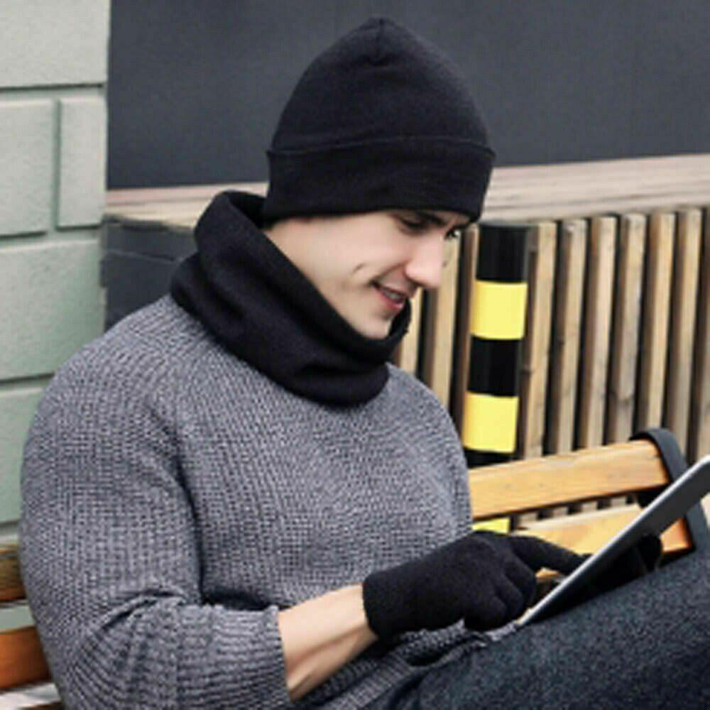 CACTU Set Mũ beanie Kèm Găng Tay Và Khăn Choàng Cổ Thiết Kế Mới Giữ Ấm Cao