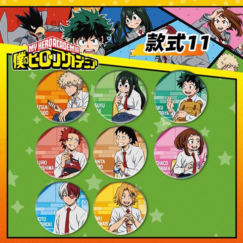 Huy hiệu cài áo bằng acrylic hình nhân vật hoạt hình My Hero Academia