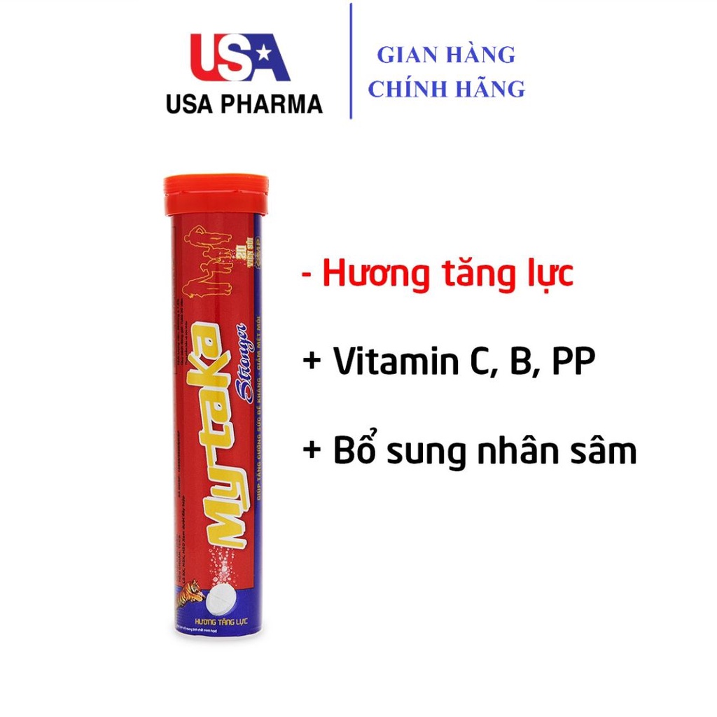 Viên sủi tăng lực Mytaka Stronger bổ sung Vitamin C, B, PPtăng đề kháng - 20 viên [Sủi tăng lực Mytaka Stronger]