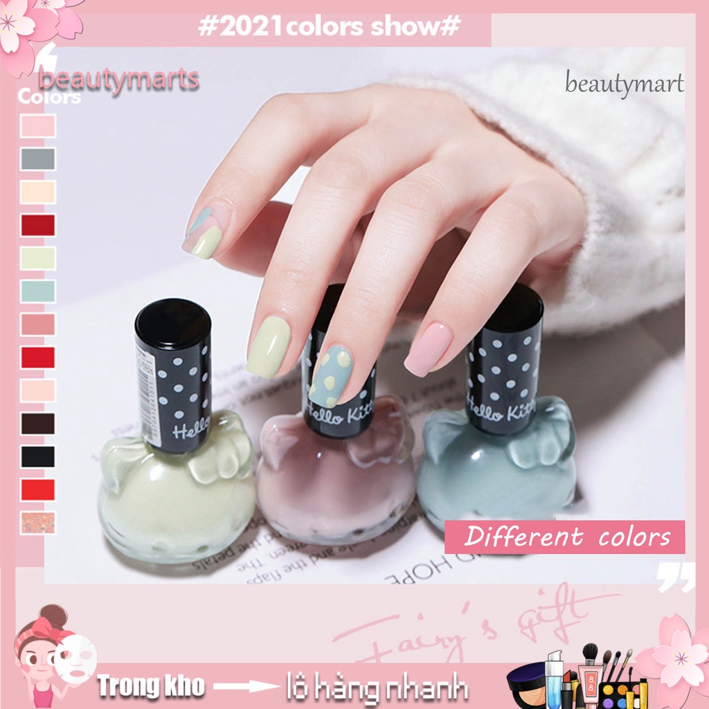 [Hàng mới về] Sơn móng tay hình mèo màu sắc độc đáo nhanh khô 12ml dành cho trẻ em