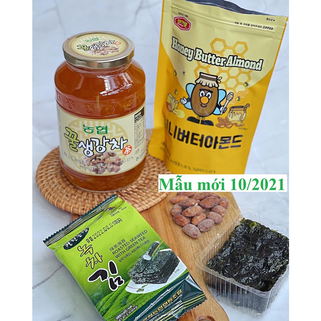 Hạnh nhân tẩm bơ mật ong / bắp / hạt tổng hợp mix nut muối hồng / phô mai mật ong Murgerbon gói 200g - Hàn Quốc