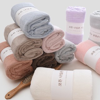 Khăn Tắm Lông Cừu Xuất Hàn Cao Cấp Size Lớn 70 x 140cm Siêu Dày, Siêu Mềm Mịn (Giao Màu Ngẫu Nhiên)