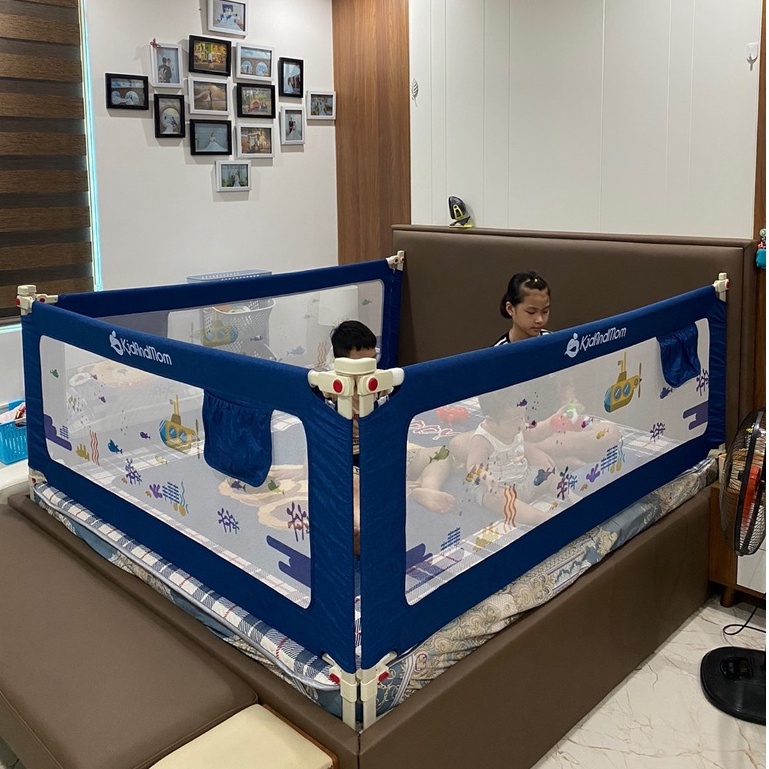 Thanh chắn giường chống kẹt KidsWorld BR02 độ cao 75-105cm, 24 nắc điều chỉnh (Giá 1 thanh)