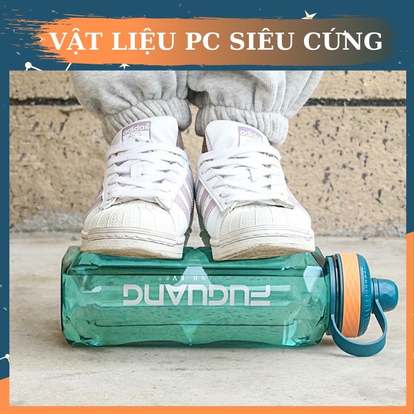 Bình đựng nước thể thao tập Gym 2 lít 2,2 lít nhựa PC 58 không mùi có thể đựng đước nóng 100 Độ C