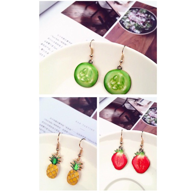 Bông Tai Hình Các Loại Qủa Siêu Cá Tính.