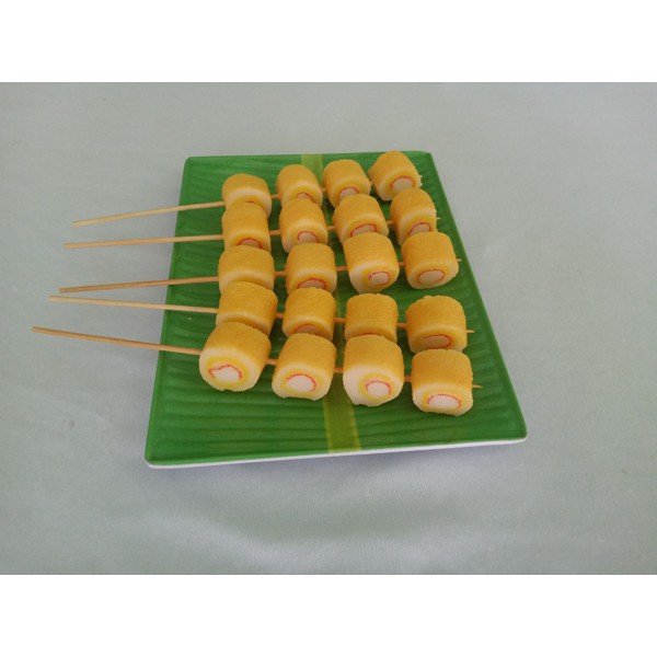 Chả cua cuộn_mô hình xiên que bằng nhựa