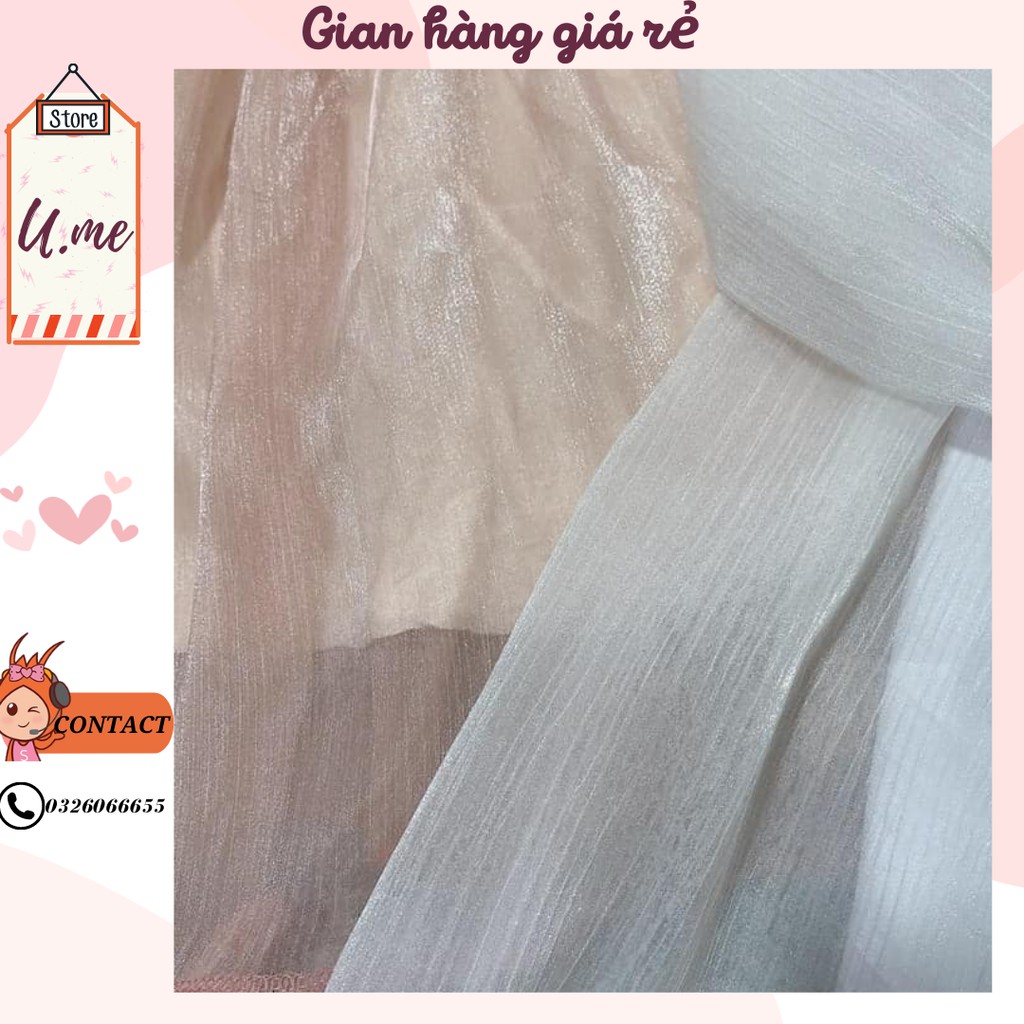 [VIDEO] Áo Váy trễ vai voan nàng thơ óng ánh 2 màu kim tuyến bánh bèo Váy dự tiệc đi chơi | BigBuy360 - bigbuy360.vn