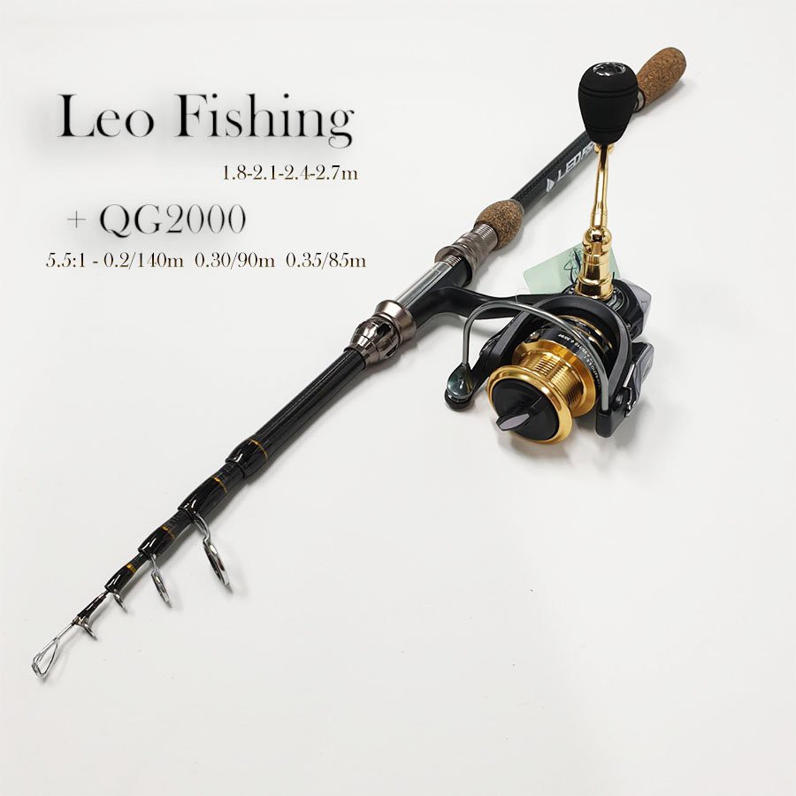Bộ cần lure Leo fishing kèm máy QG2000