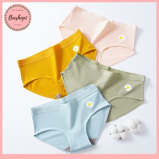 Quần lót cotton, quần lót nữ hoa cúc thấm hút mồ hôi mùa hè QC92