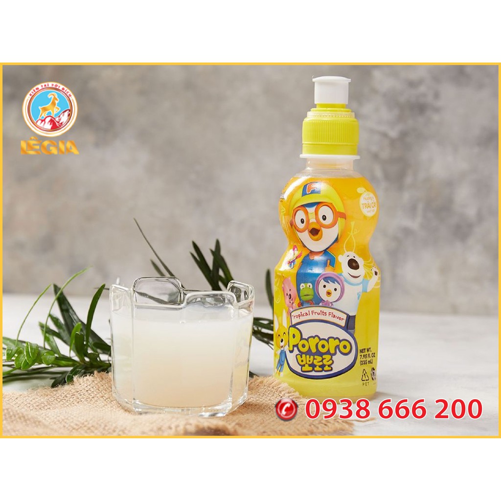 NƯỚC TRÁI CÂY PORORO VỊ TRÁI CÂY NHIỆT ĐỚI 235ML