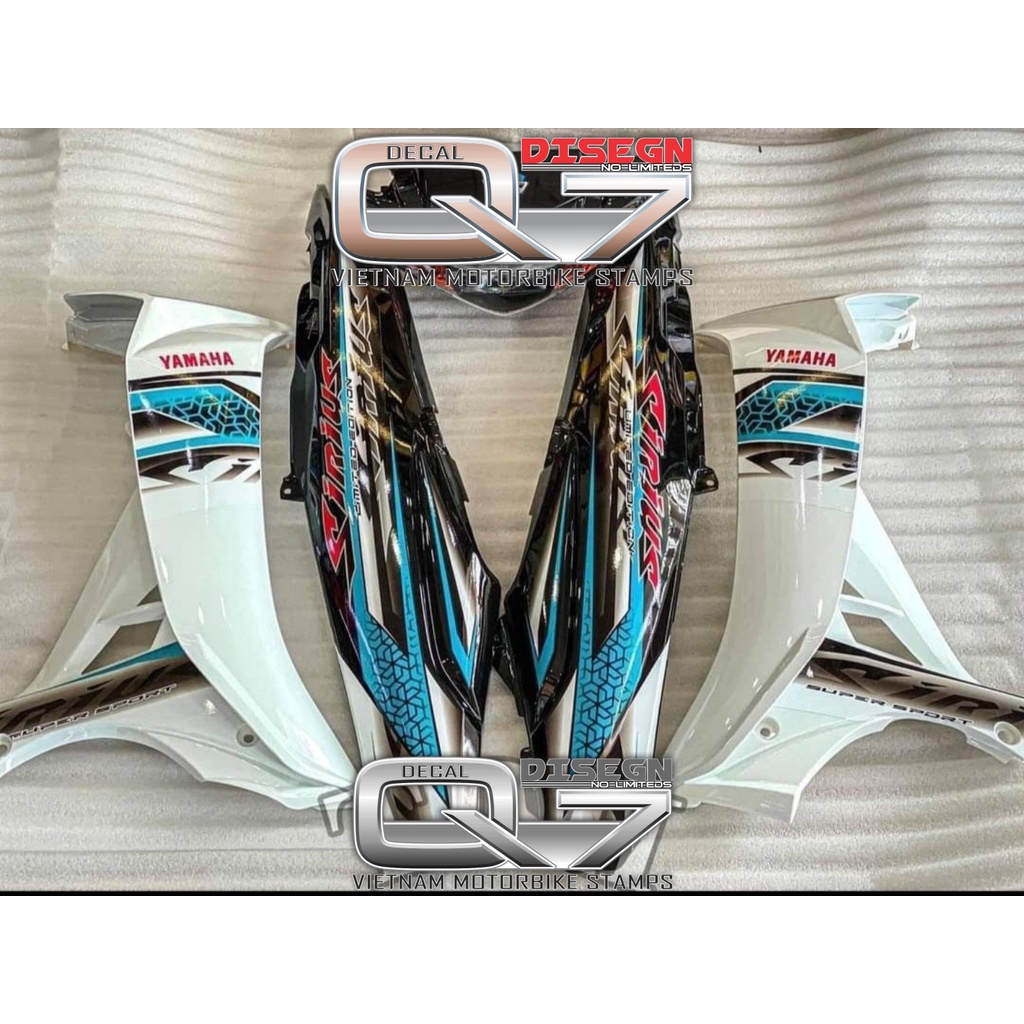 Tem Rời Sirius 110 Xanh Đen Trắng