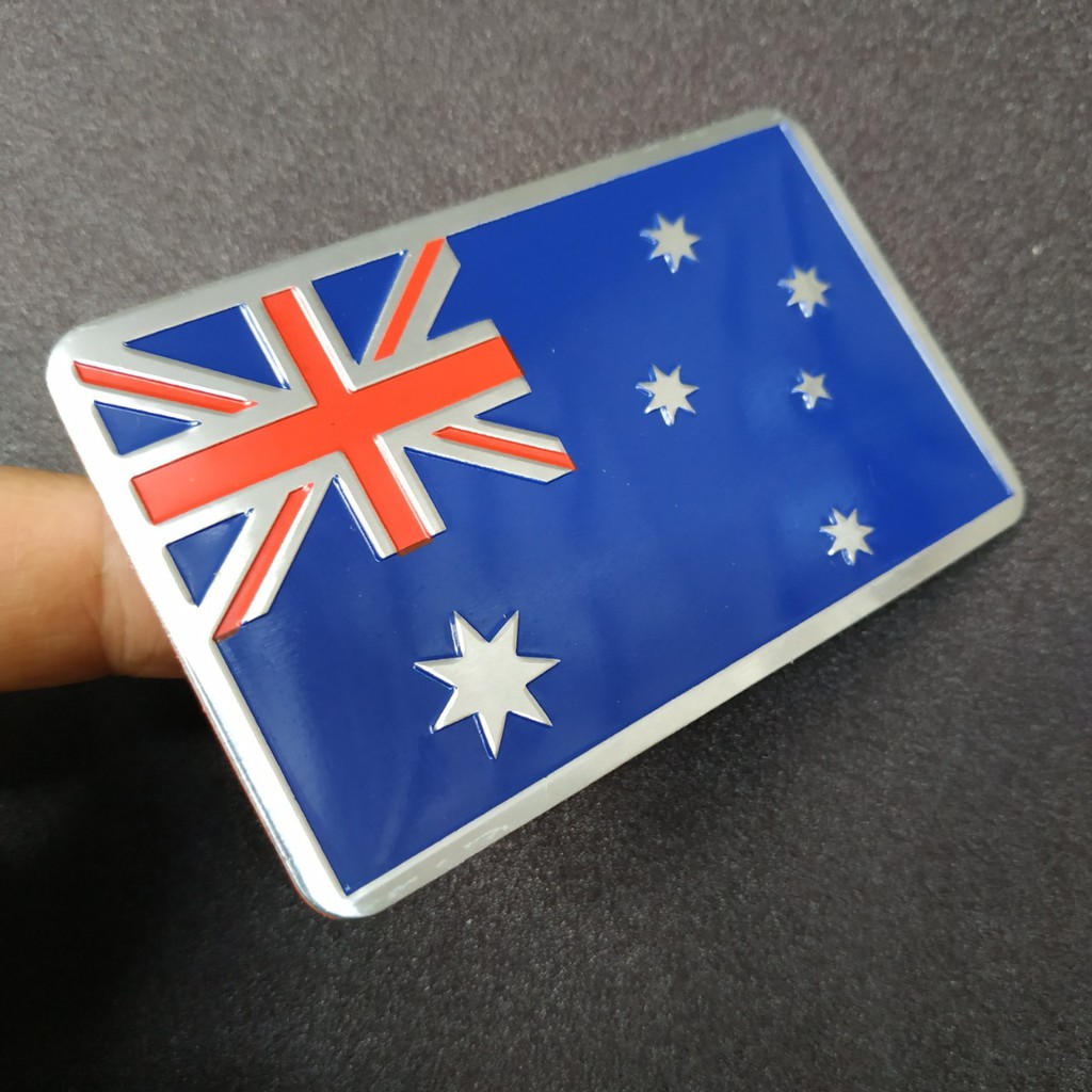 Tem nhôm dán xe hình cờ Australia nhiều mẫu