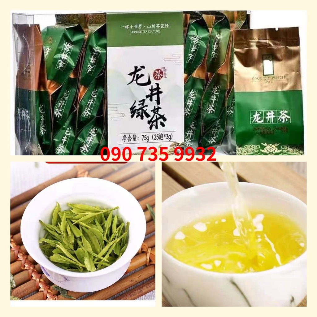 Trà Xanh LONG TỈNH 25 Gói Chia Nhỏ Siêu Tiện Lợi