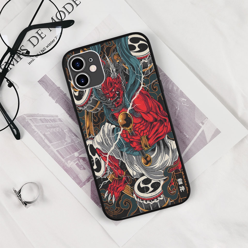 Ốp Lưng iphone hình Quỷ oni đánh trống ECOMEX cho Iphone 5 6 7 8 Plus 11 12 Pro Max X Xr MYS20220127