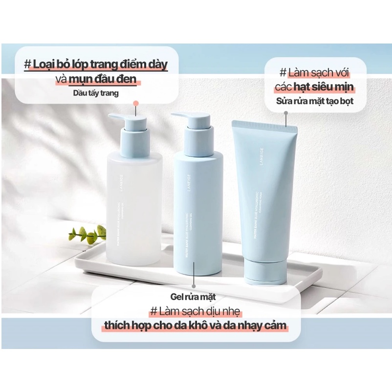 Dầu tẩy trang dưỡng ẩm Laneige Waterbank Blue HA Cleansing Oil 25ml