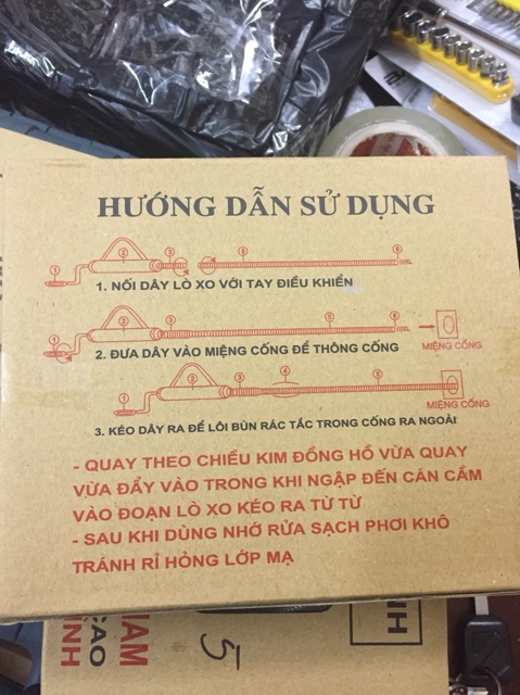 Dây Thông tắc lò xo bồn cầu ống nước 3m 5m 10m