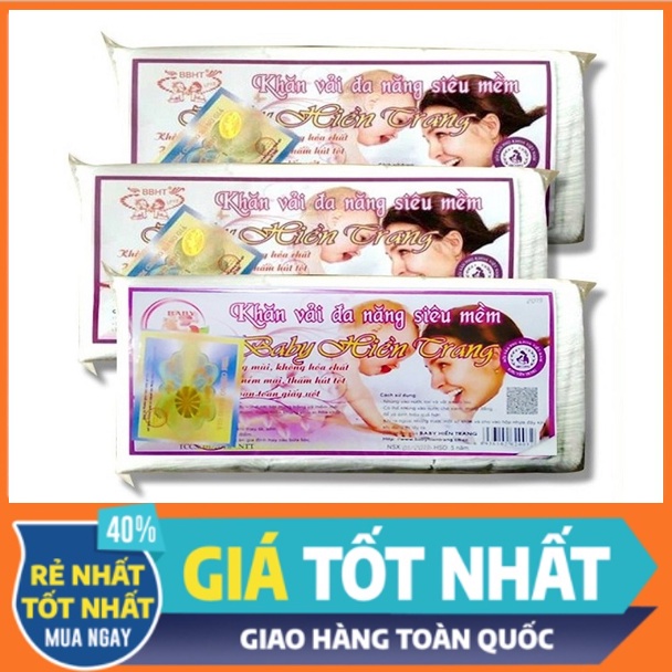 Khăn vải khô đa năng Baby Hiền Trang Gói ~ 200 tờ