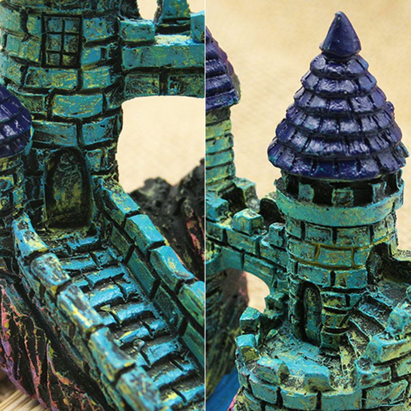 Hang Động Trang Trí Bể Cá Chủ Đề Lâu Đài