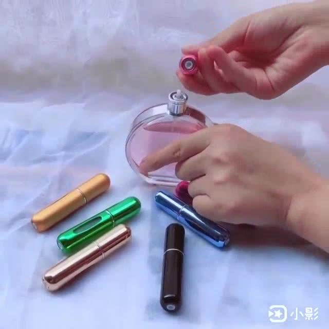 [Cao Cấp] Lọ chiết nước hoa tự động bơm 5ml - Dạng Xịt - Vỏ nhôm