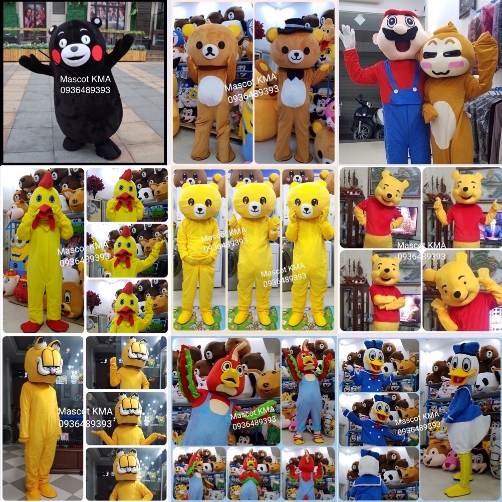 Mascot bộ đồ Gấu Brown cao cấp loại 1