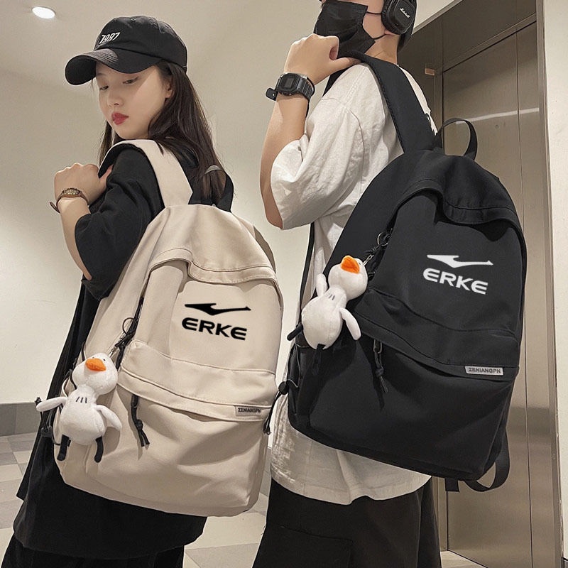 KTúi xách hàng hiệu thời thượng dành cho nam nữ sinh viên đại học, học cấp 3, 2 có sức chứa lớn, lưng balo trang, hoang