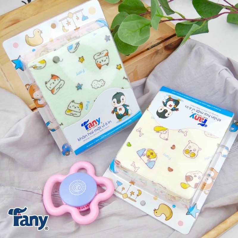 KHĂN SỮA FANY 2 MẶT 100% COTTON