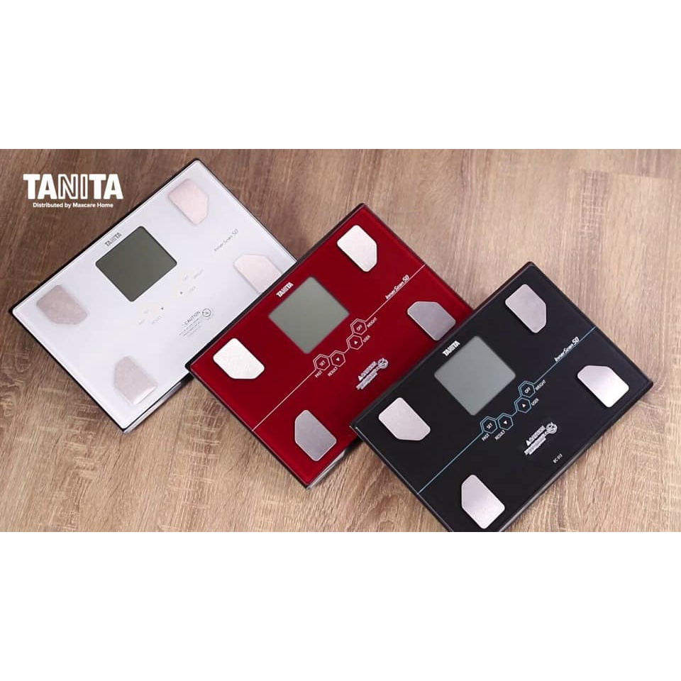 Cân sức khỏe và phân tích cơ thể TANITA BC-313 - Đỏ, Trắng, Đen | 150kg | Nhật Bản