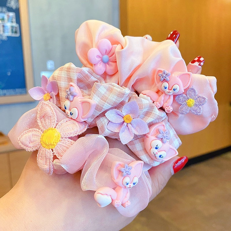 Chun buộc tóc Scrunchies gắn charm dễ thương