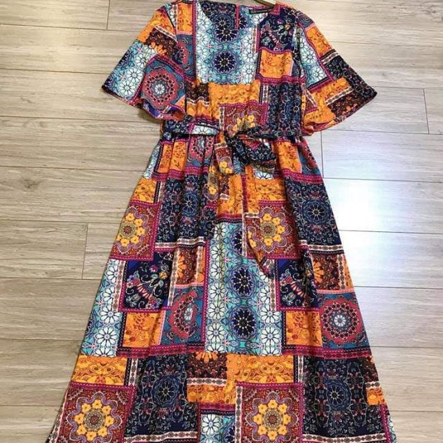 Đầm họa tiết zara dư xịn