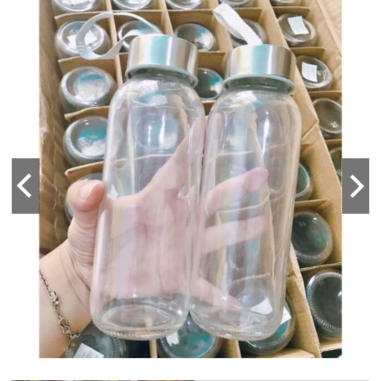 Bình Thủy Tinh Detox 500ml có quai xách siêu hót