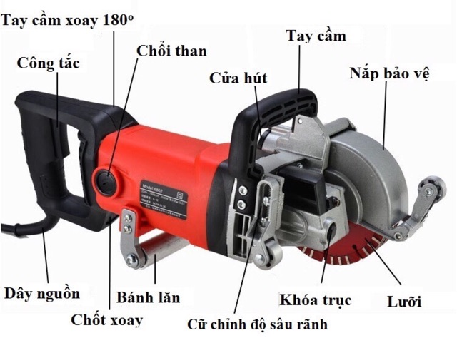Roto máy cắt rãnh tường Talbeau 6802