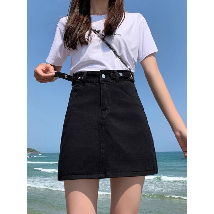 [Bigsize] Váy quần nữ hàng co giãn mạnh mẫu trơn màu đen lưng kiểu mã 4302