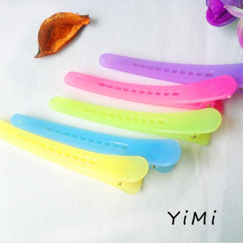 Kẹp tóc mỏ vịt bằng nhựa trong suốt màu sắc ngọt ngào