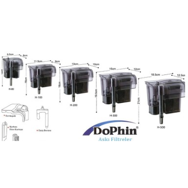 Lọc treo yên tĩnh cho bể cá nươc biển và nước ngọt dolphin
