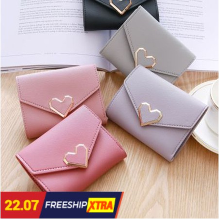 [FREE SHIP ĐƠN TỪ 50K] Ví nữ ngắn trái tim VN09